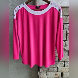 Jones NY Signature Boatneck Pink Top